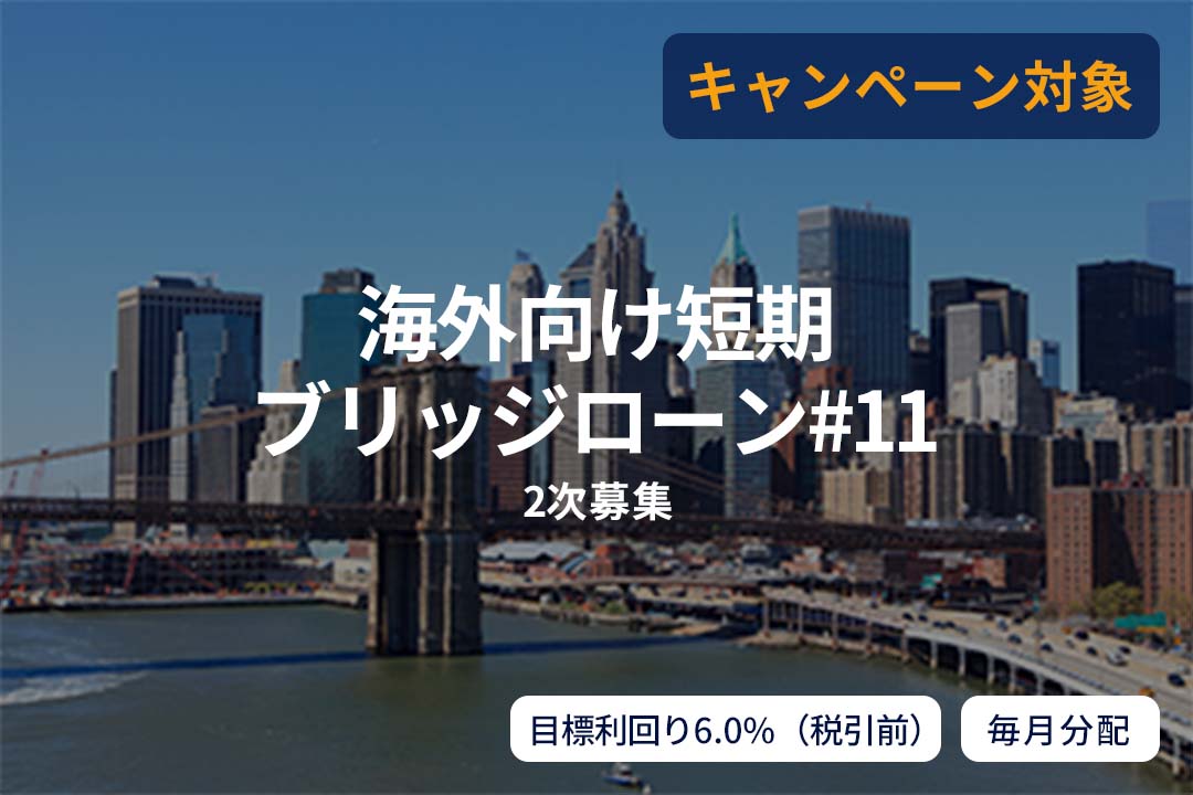 【毎月分配】海外向け短期ブリッジローン#11(2次募集)